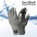 英國DEXSHELL TECHSHIELD 防水防切割手套 (可觸控螢幕) 麻灰色